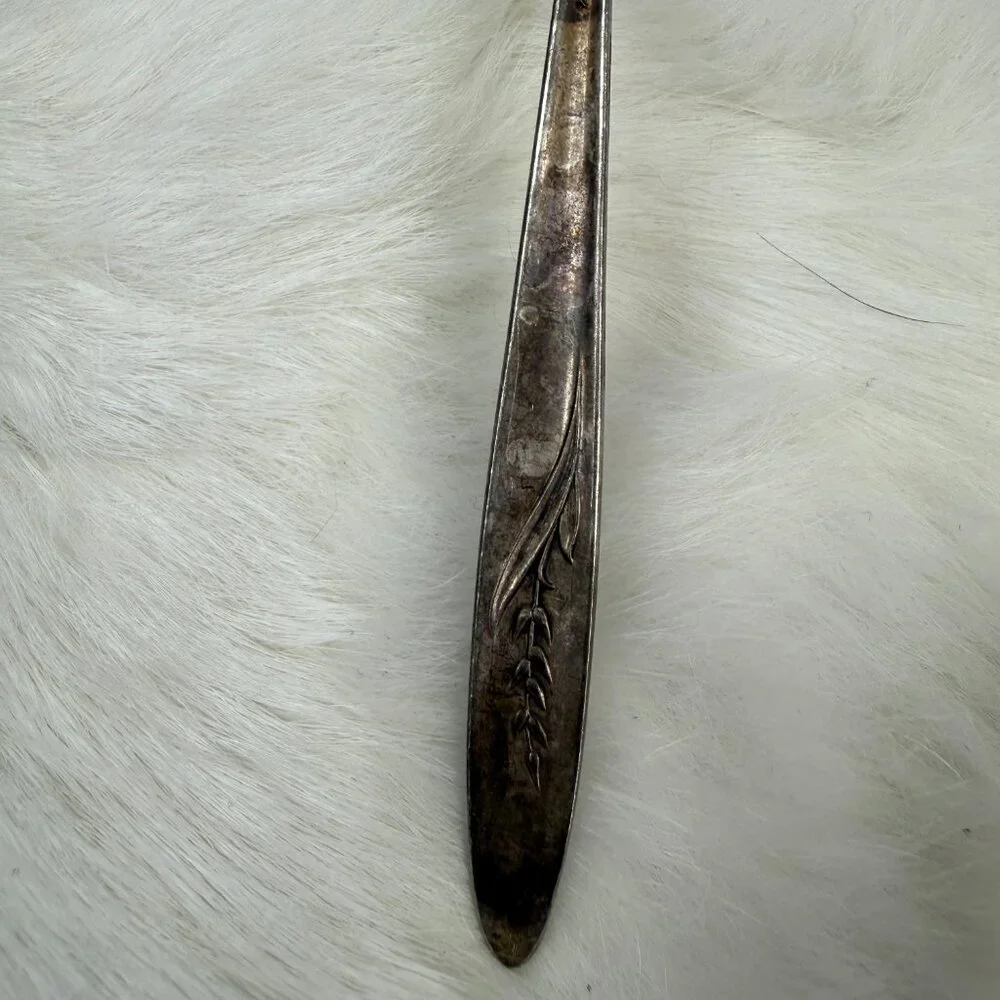 Oneida Community Wheat Stalk Silverware Fork Silver Plated